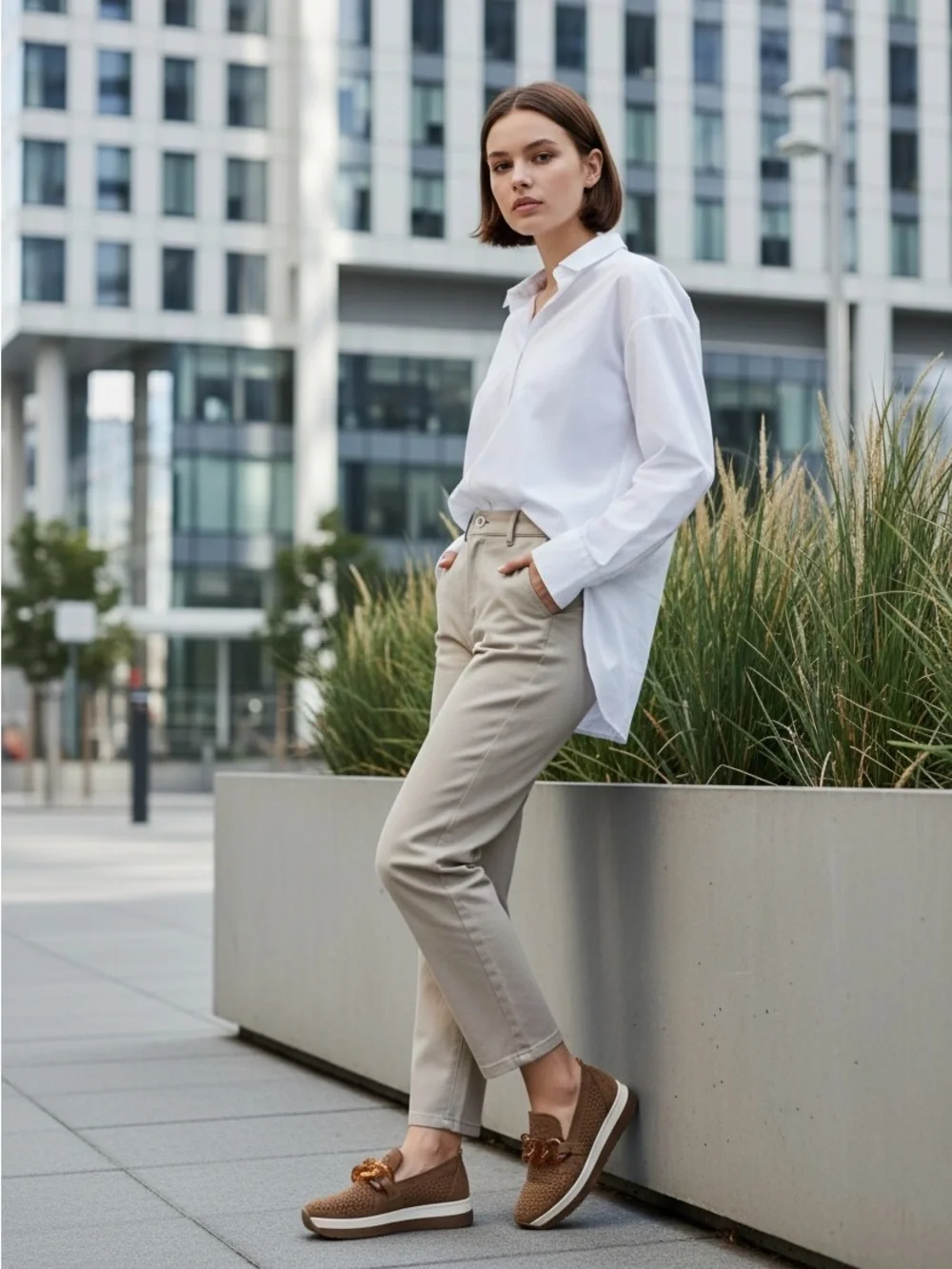 Dolce Vita Tan‎ Suede Platform Slip-On Loafers with Amber Chain